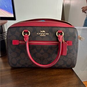 Coach Brown and Red Women's Bag